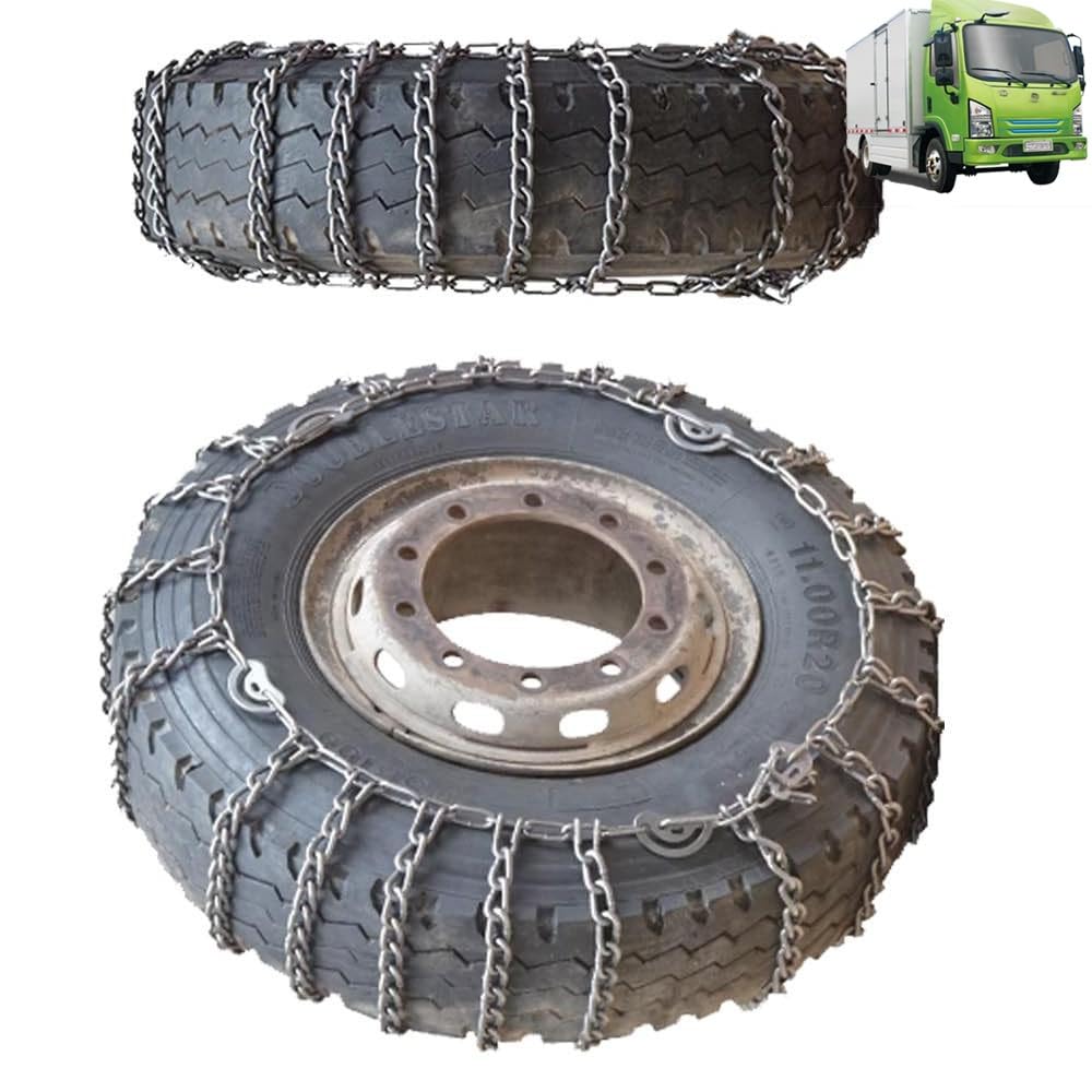 YAGOLD 9mm Set of 2 Snow Tire Chains for Car SUV Pickup Trucks Van Trucks ATV Semi Trucks Light Truck Heavy Goods Vehicles 215/75R17.5 9mm 10R22.5