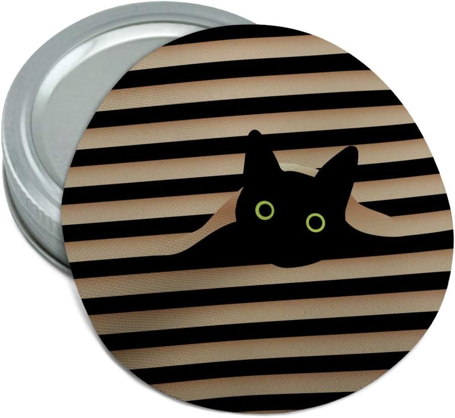 Black Cat In Window Round Rubber Non-Slip Jar Gripper Lid Opener