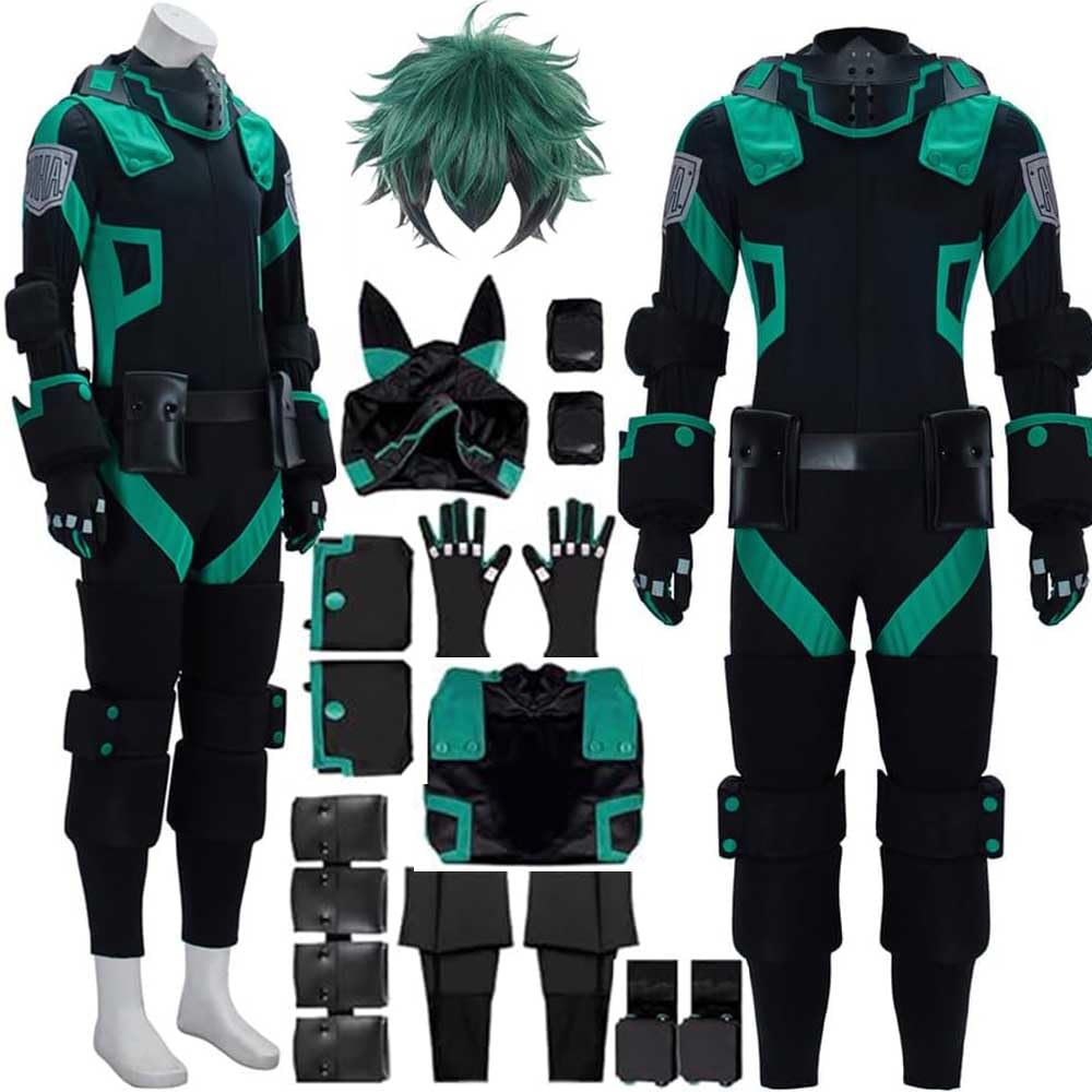 Midoriya Izuku Costume Deku Cosplay Costume Outfit Izuku Uniform Halloween Men