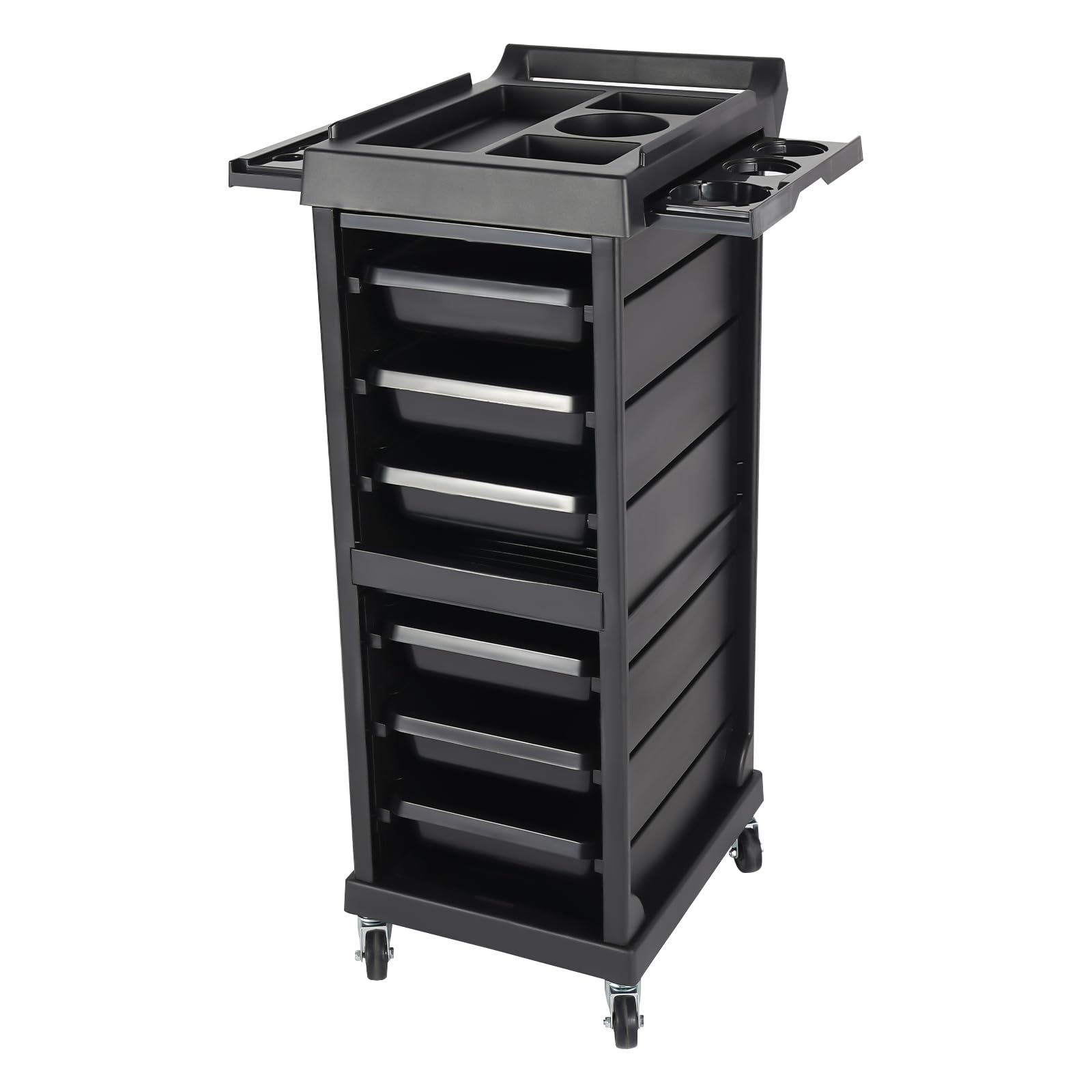 CaLaOCO Salon Trolley with Lock, Rolling Trolley Cart, Beauty Barber Cart, Barber Organizer Rolling Cart, Salon Rolling Cart for Barber Hairdresser Cosmetology Lockable Stylist Storage Station