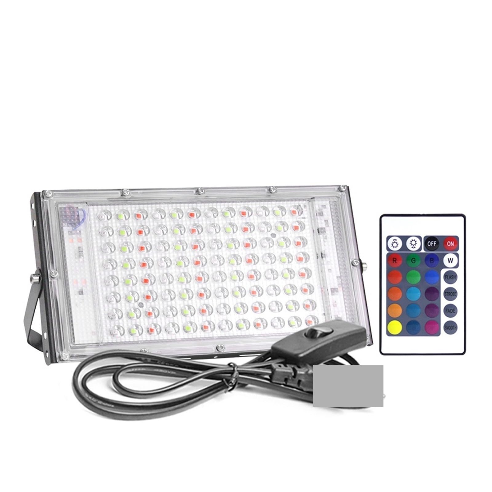 JOLIANE LED RGB Floodlight 50W 100W 150W LED Spotlight Waterproof IP65 Outdoor Projector Lighting with Remote Control(100W)