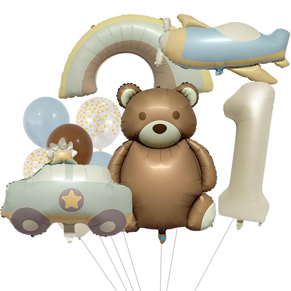 Set 12 Palloncini In Alluminio Colorati Per Feste - Decorazioni Compleanno, Anniversario, Casa - Con Nastro E Cannuccia