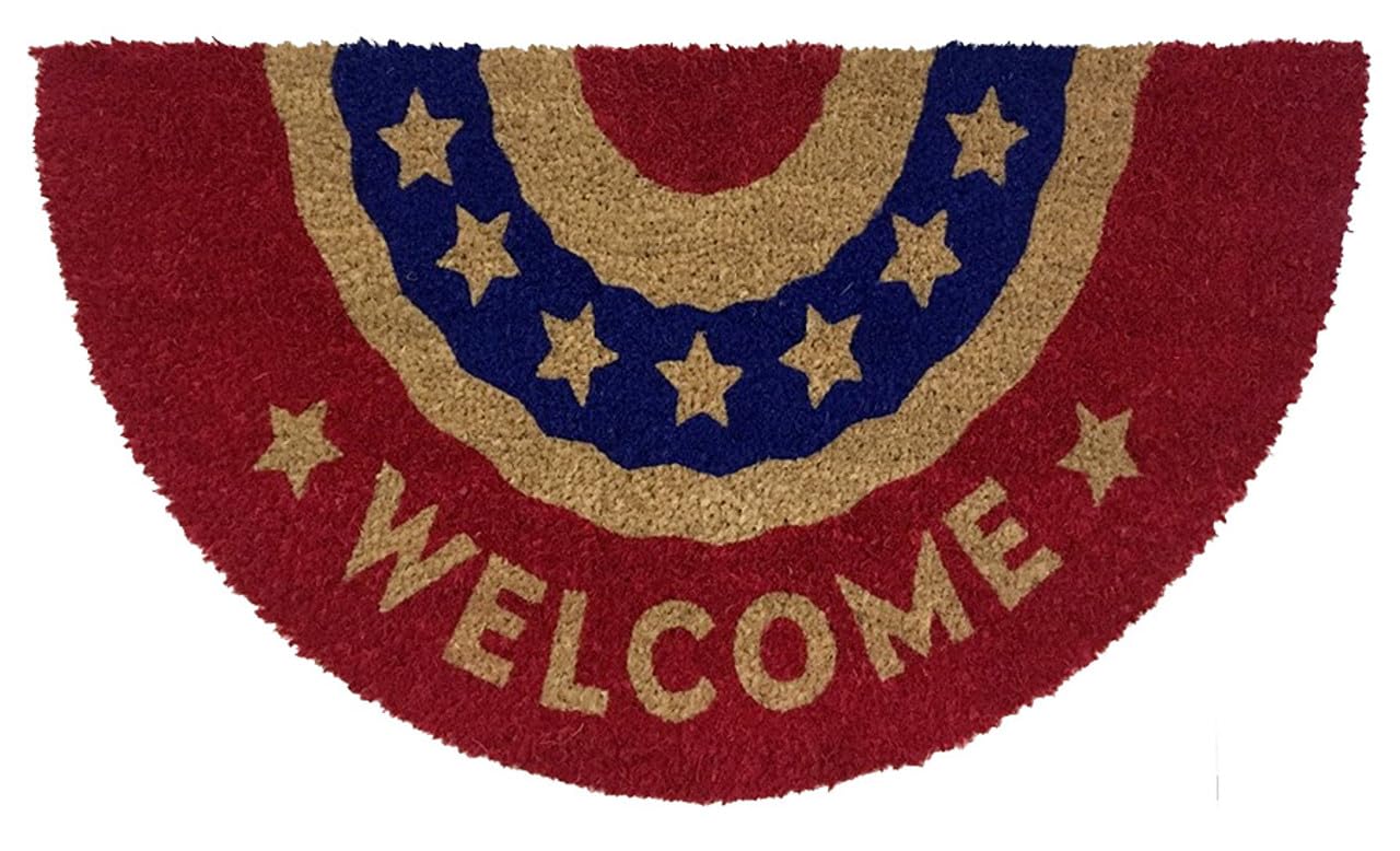 Briarwood Lane Patriotic Bunting Natural Fiber Coir Doormat