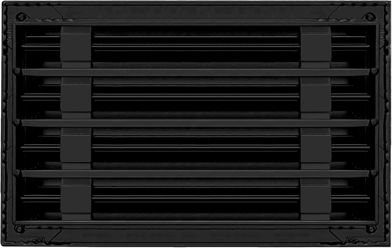 BUILDMART - 12x8 Modern AC Vent Cover - Decorative Black Aluminum Air Vent - Standard Linear Slot Diffuser - Heating and Cooling Register Grille for Ceiling, Walls & Floors - Texas Buildmart