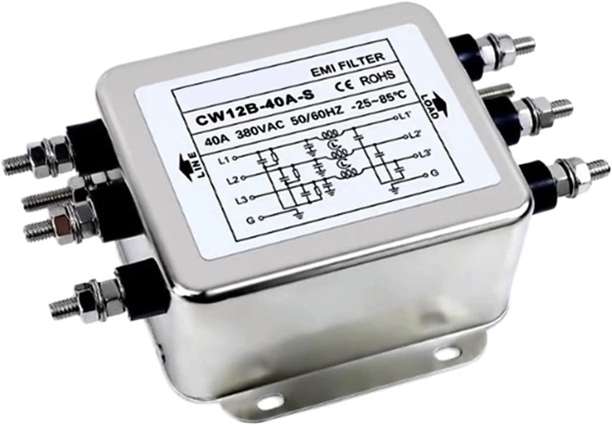 1pcs Three-Phase Three-Wire CW12B-10A 20A 30A 40A 50A 60A-S Power Filter 380V Inverter S Bolt-Type CW12B-10A-S CW12B-30A-S(CW12B-40A-S)