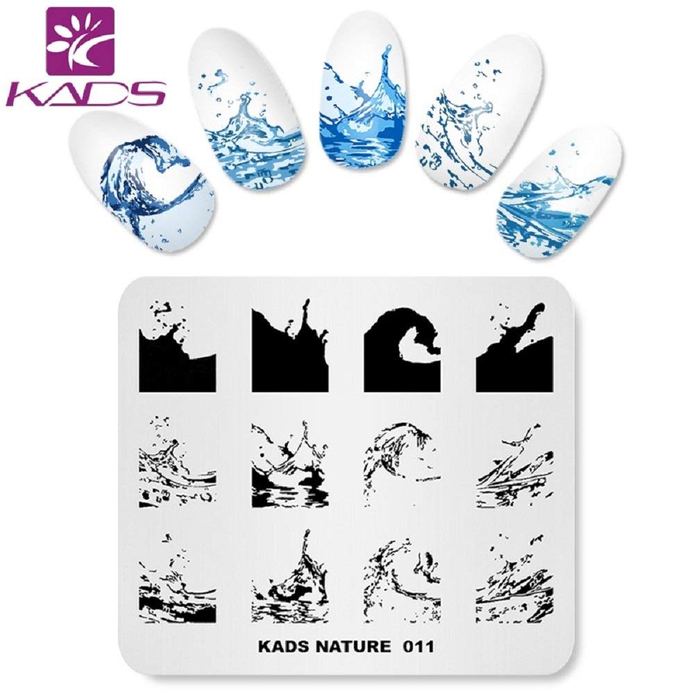 KADS Nail Stamping Piatto Oceno Natura Nail Art Timbro Template DIY Image Template Manicure Stamping Plate Stencil Tools (NA011)