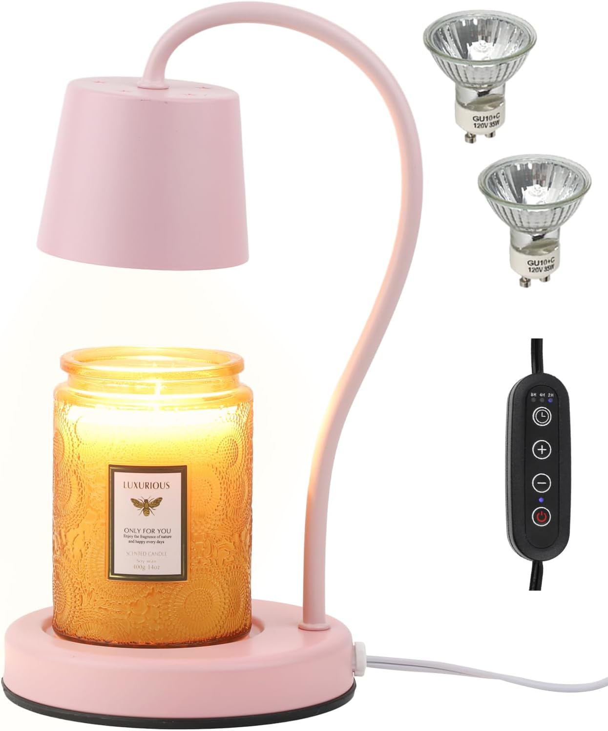 Lampada Scaldacandele Con Timer E Altezza Regolabile - Senza Fiamma, Per Diffusione Profumi