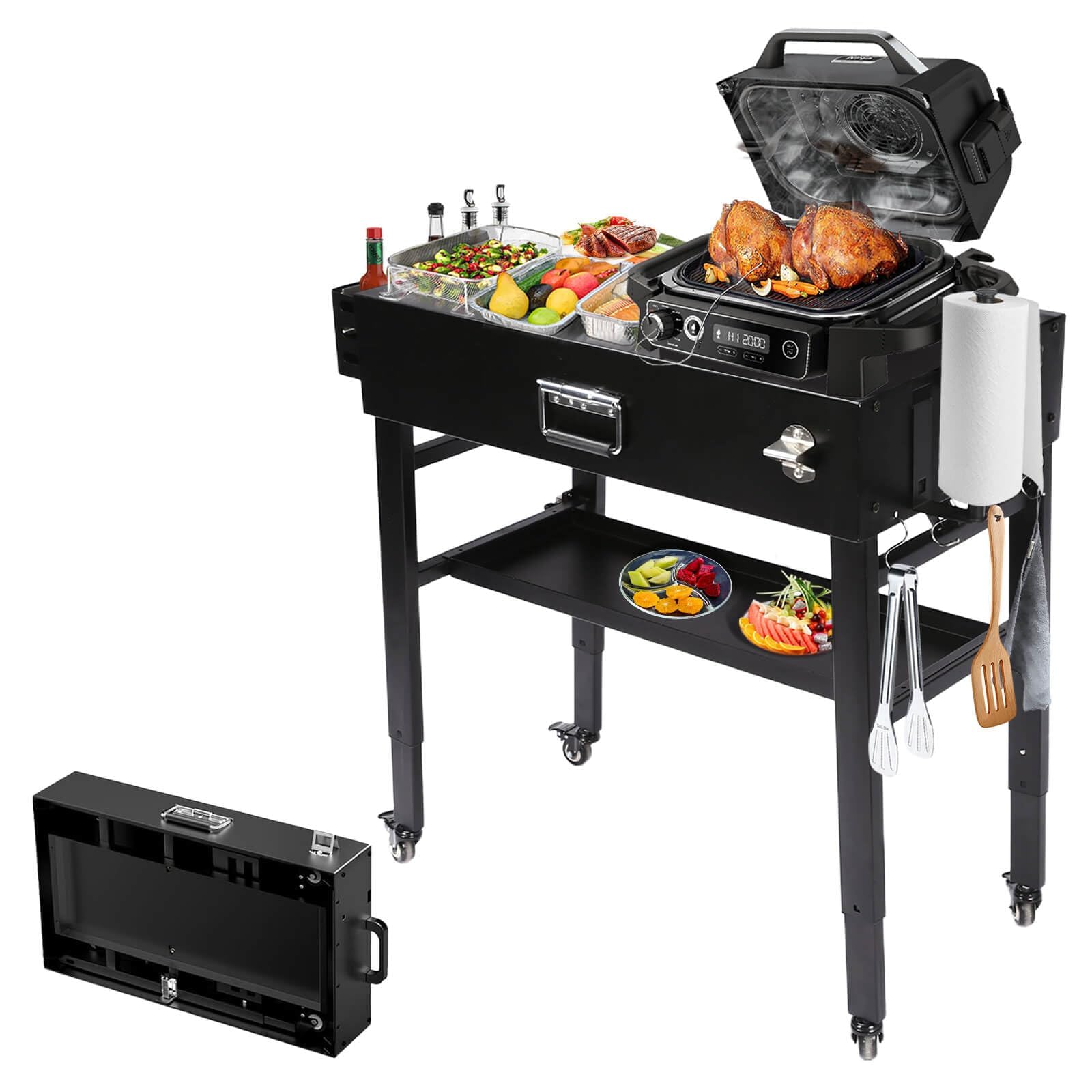 Amazon.com : Grill Table for Ninja, Universal Foldable Grill Cart
