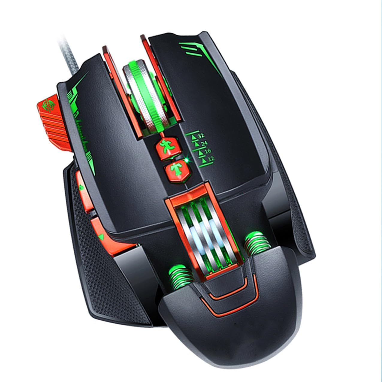 jojofuny 1pezzi Mouse Da Gioco Meccanico Usb Collegamento e Gioco Mouse Per Computer Luce Elegante Moda Ergonomico Per Casa e Ufficio Compatibile Notebook
