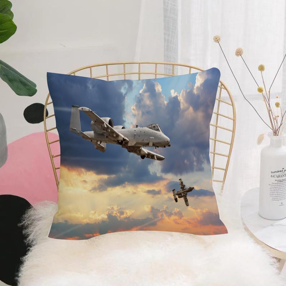 HYOSXW Cushion Cover,Throw Pillow Case Home Decorative for Living Room Bedroom Sofa Chair 16X16 Inch,Airplane,Peacekeepers Mission Jet Upnational ta,Pillowcase 40X40cm