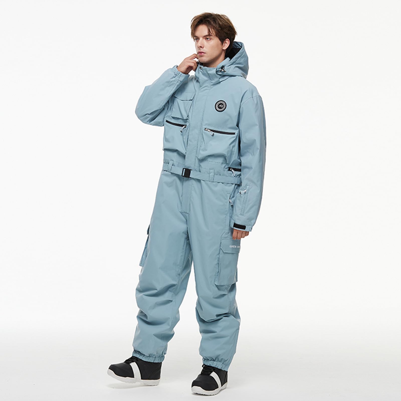 Sunnyuk Giacca Sci Uomo Completo Intera Invernale Salopette Termico Taglie Forti Tuta Elegante Curvy Impermeabili Montagna da Snowboard da Sci