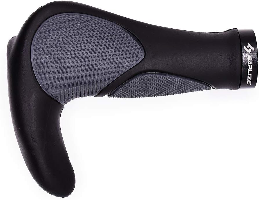 SAPLIZE Bike Handlebar Grips, Multi Colors/Design Optional, Ergonomic Design, Aluminum Double Lock-on, Mountain Bike Grips, MTB BMX Downhill Foldable Urban Bicycles Grips, Scooter Grips