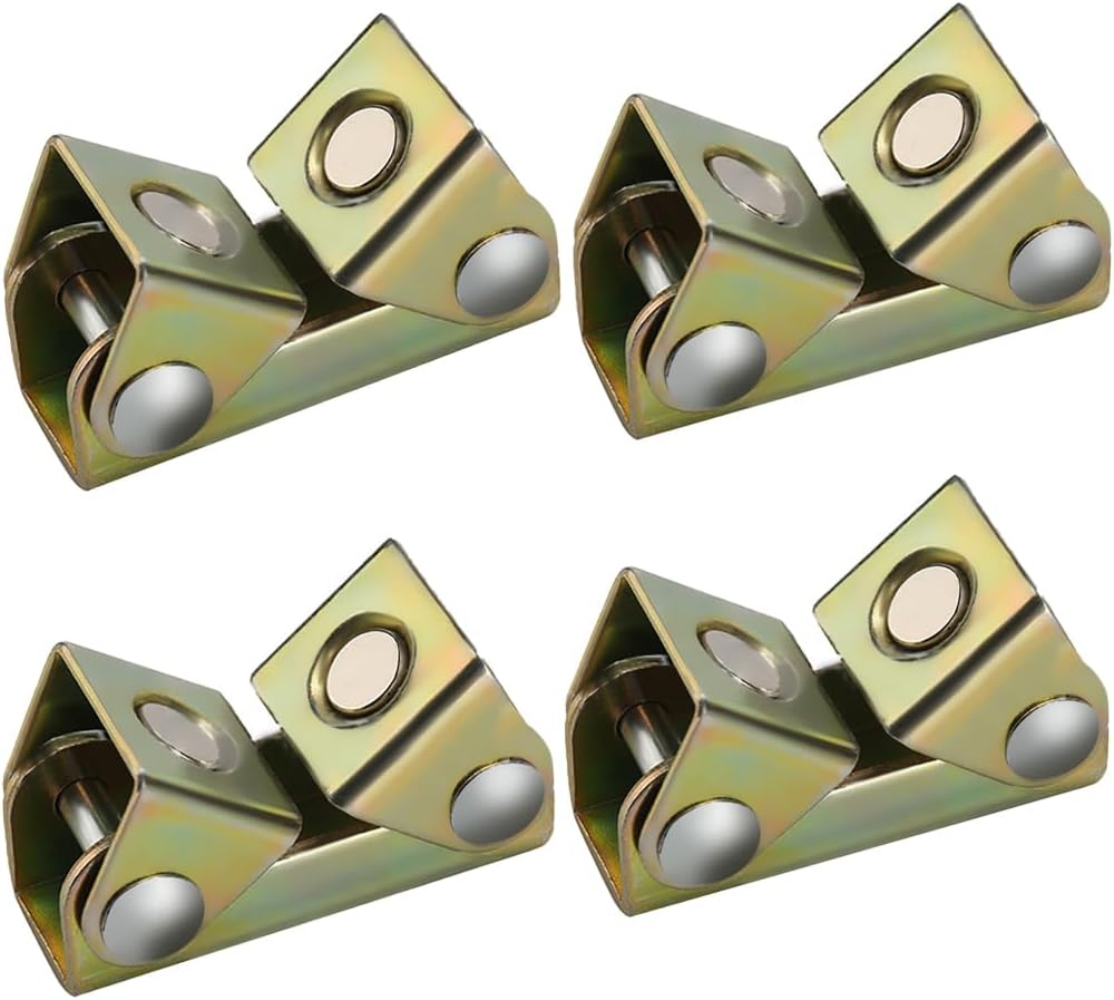 4PCS V-Type Magnetic Welding Clamps, V-Type Fixture Clamp Adjustable, Magnetic V Pads Kit, Magnetic V-Sharp Tab Holder Corner for Tack Welding, 8.8 Lbs Pull Force