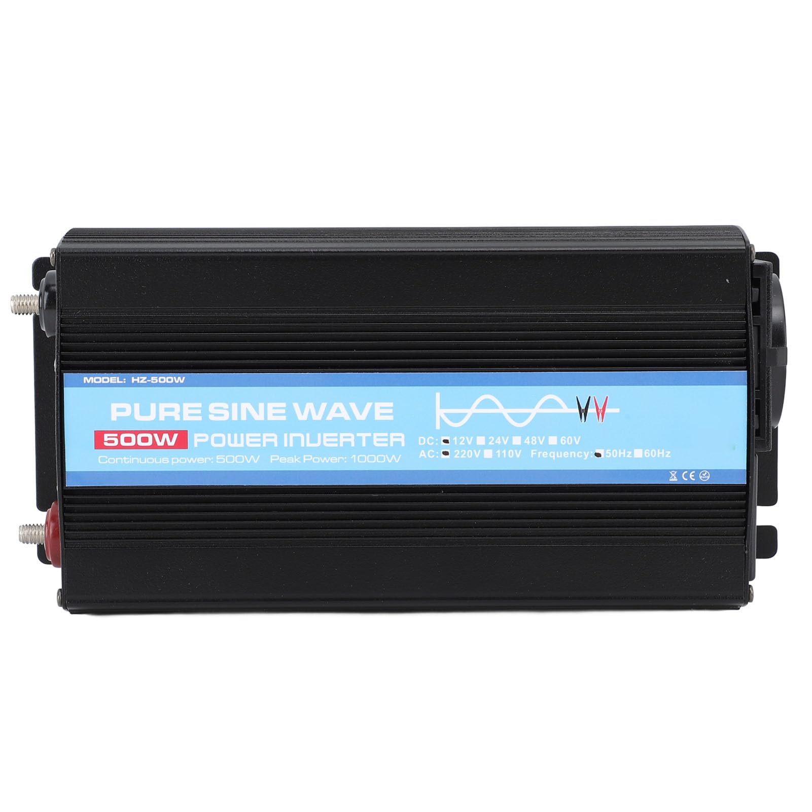 Inversor de Corriente para Coche de 500W, Convertidor de CC de 12V a 110V de CA de Alta Eficiencia de Onda Sinusoidal Pura para Vehículos Recreativos, Barcos y Herramientas Eléctricas