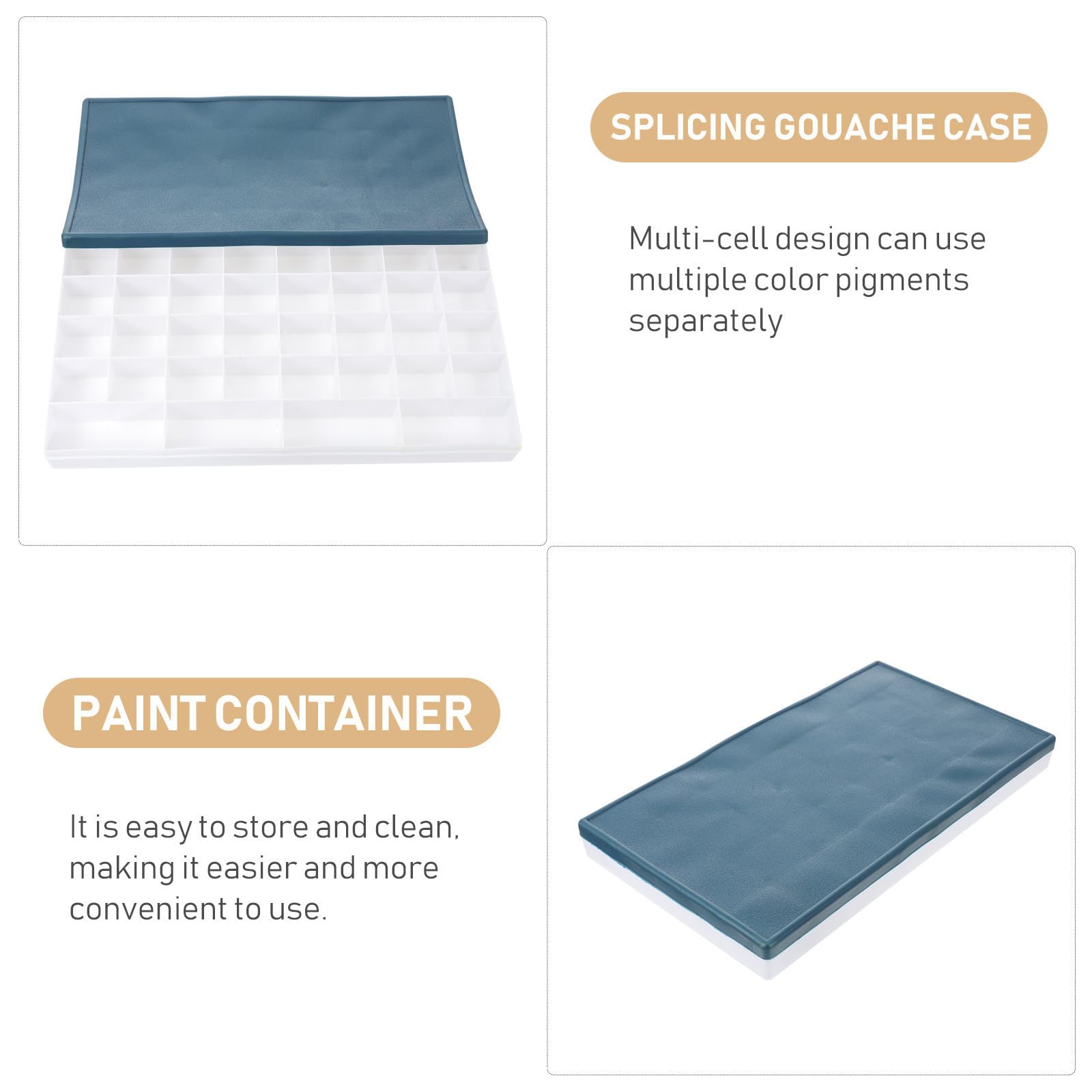 SUPVOX 3 Pièces Boîte de Peinture en Plastique 36 Compartiments pour