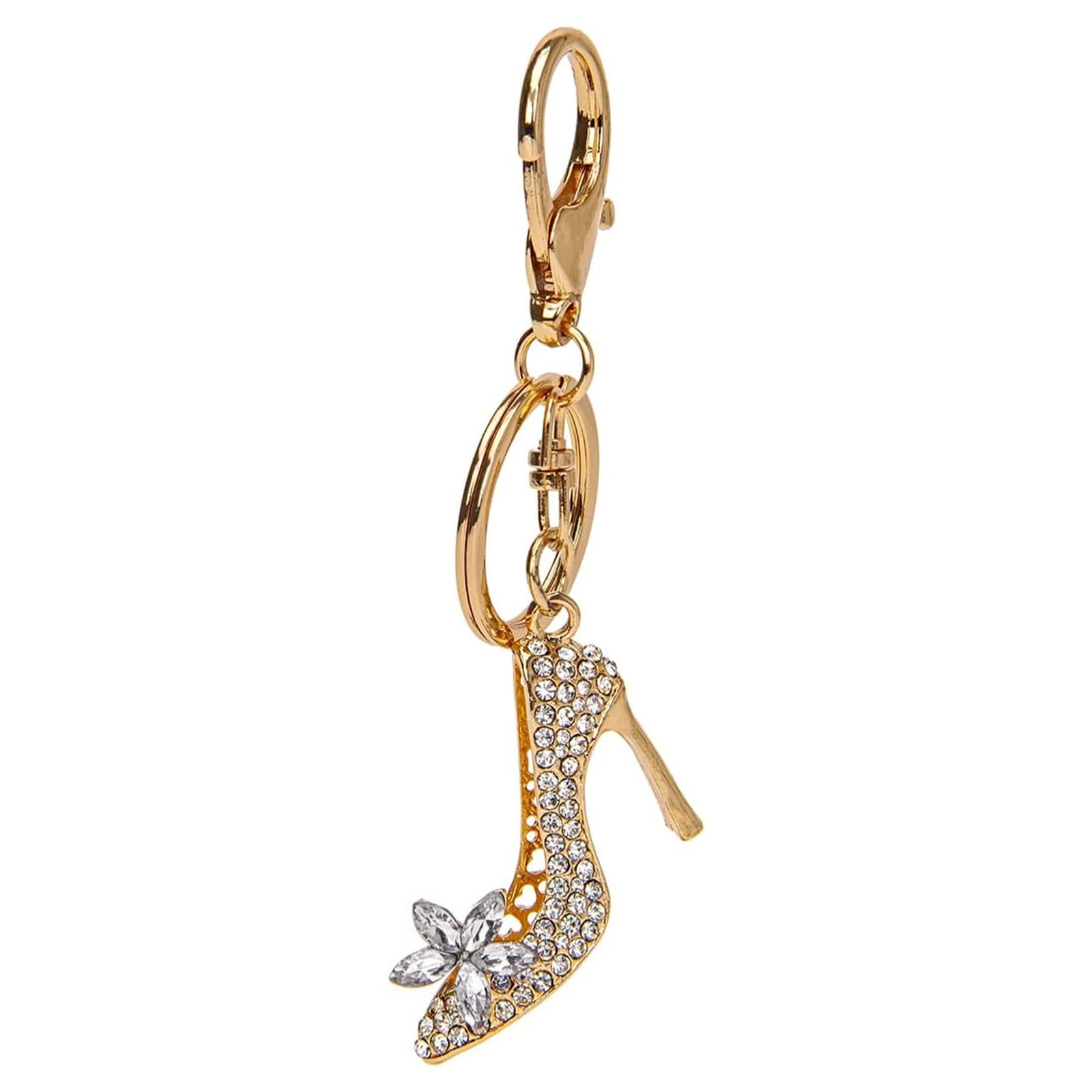 Medifier Women's High Heel Fashion Cute Keychains Key Chains For Teen Girls Girlfriend For Car Keys Bling Sparkly Charms Keychain Keys Ring With Rhinestone Pendant For Backpacks Handbag