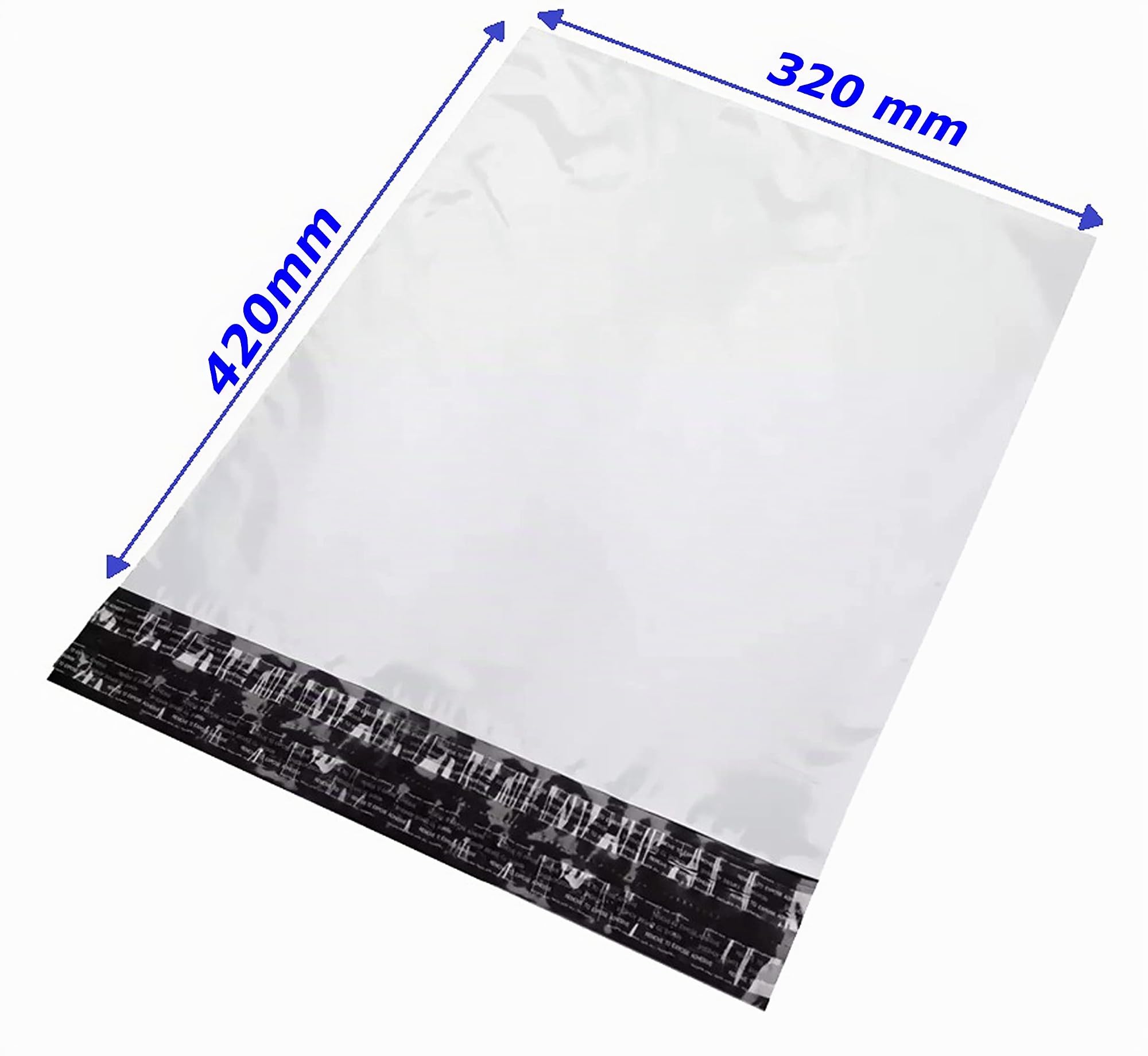 Jeco - Lot de 500 enveloppes plastique d'expédition opaques 320 x 420 mm, pochettes plastifiées VAD 32x42cm 50 microns. Légère, solide, inviolable et imperméable
