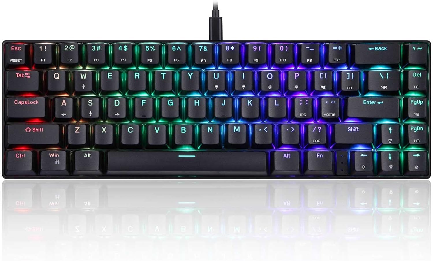 Teclado Gamer Motospeed Mecânico 67 Teclas Longhua Switch Vermelho