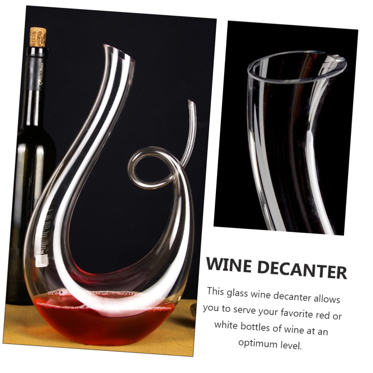 1pc Red Wine Decanter Glass Wine Aerator for Enhancing Aroma for Home Parties Gatherings