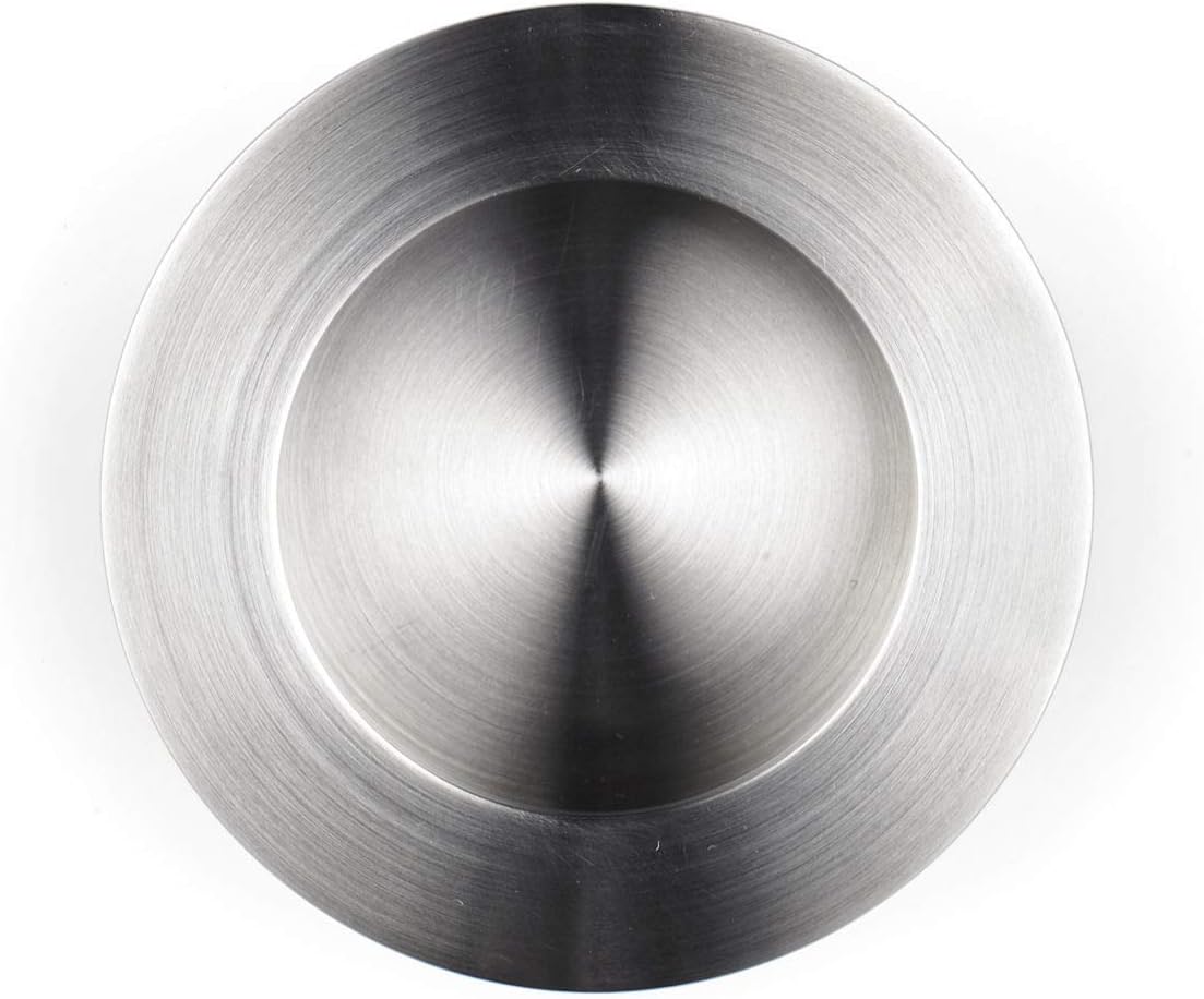 Richelieu Hardware 340279195 3 1/8-inch (80 mm) Brushed Nickel Modern Recessed Cabinet and Drawer Pull Handle for Kitchen, Bathroom, and Furniture
