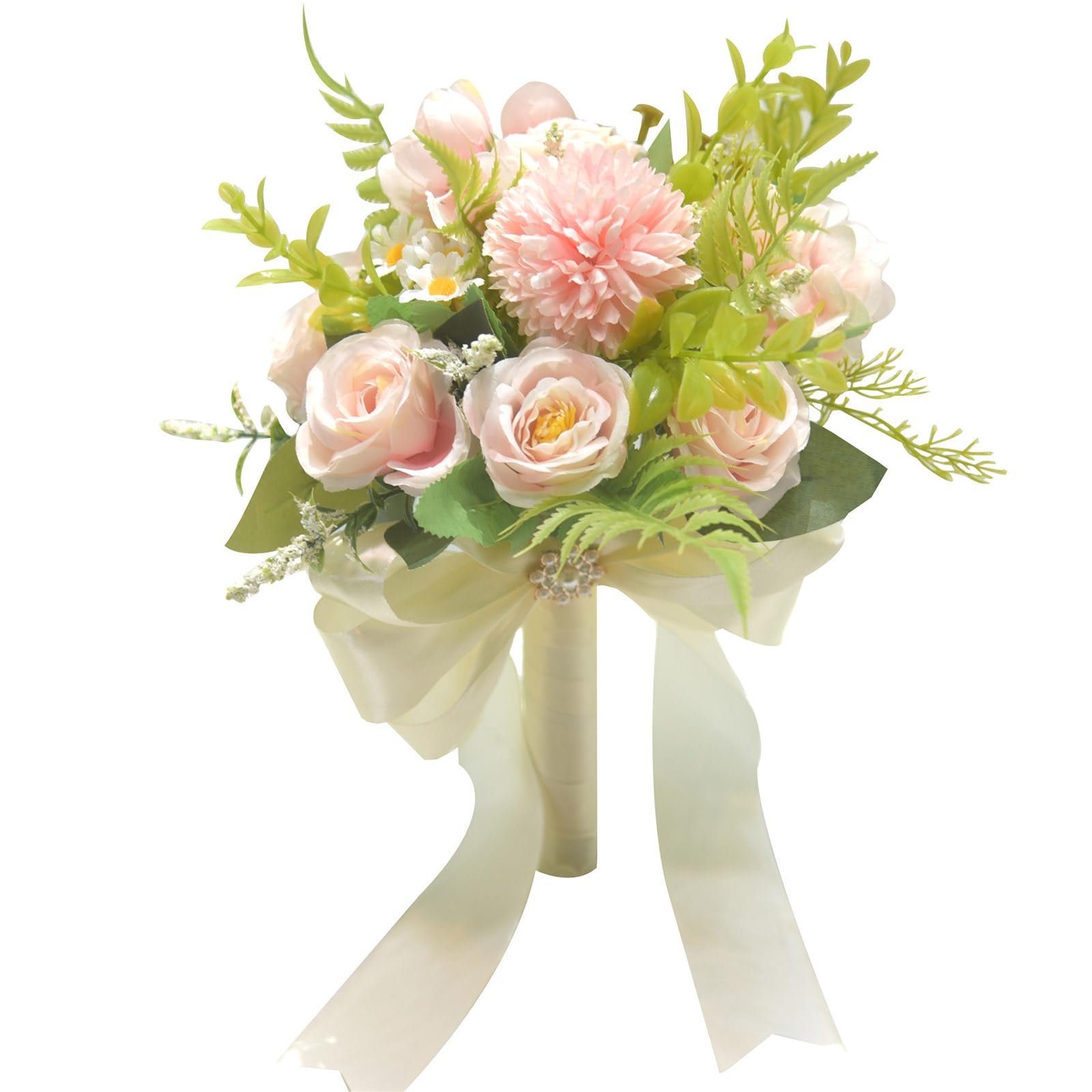 Hsioluted Bridal Bouquets Artificial Rose Flower Wedding Bridal Bouquets for Wedding Ceremony Decorations Party Table Centerpieces Ceremony Decoration
