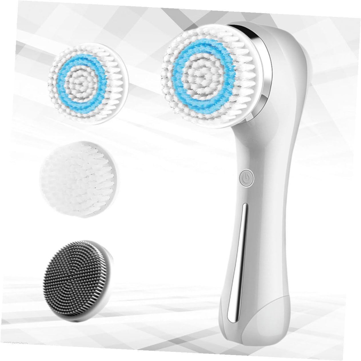PRETYZOOM Elektrische Gesichtsreinigungsbürste Sanfte Massage mit Tiefenreinigung und Nahrungsaufnahmefunktion aus Silikon Tragbar für Zuhause und Reisen für Frauen und Mädchen