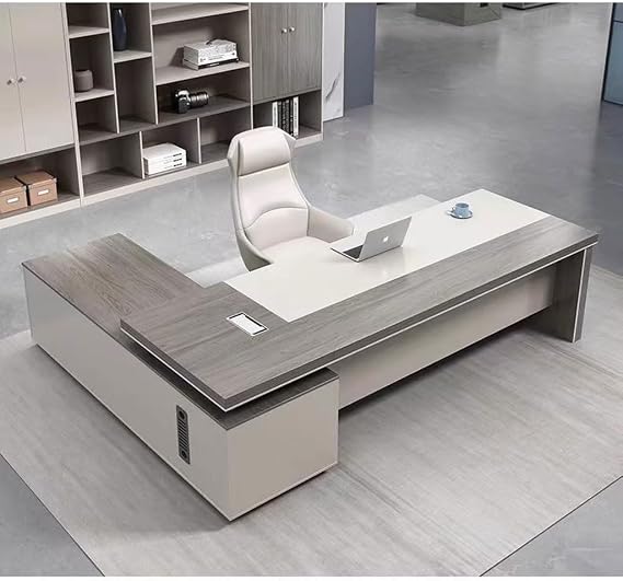 Deask Suitable for Bosses and Presidents' Office Desks of Companies and Enterprises, Modern Executive Desks, Managers and Supervisors' Single Desks Ergo Desk(180cm*180cm*75cm)
