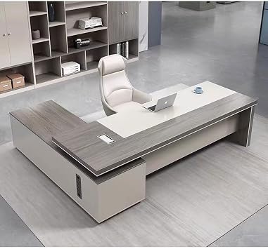 Deask Suitable for Bosses and Presidents' Office Desks of Companies and Enterprises, Modern Executive Desks, Managers and Supervisors' Single Desks Ergo Desk(180cm*180cm*75cm)