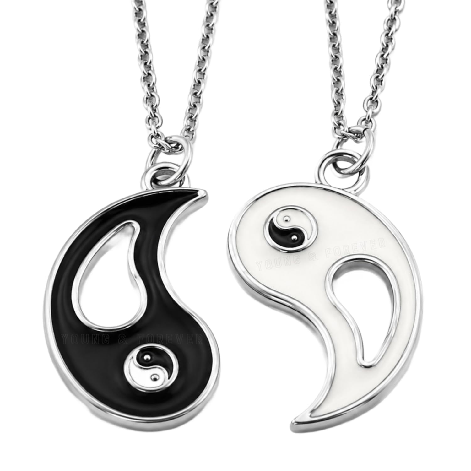 Gift Interlocking Love Necklaces for Couples Heart Pendant Best Friend Necklace for Women Jewelry Gift for Him and Her BFF Gifts Combo Friendship Necklace-image-30