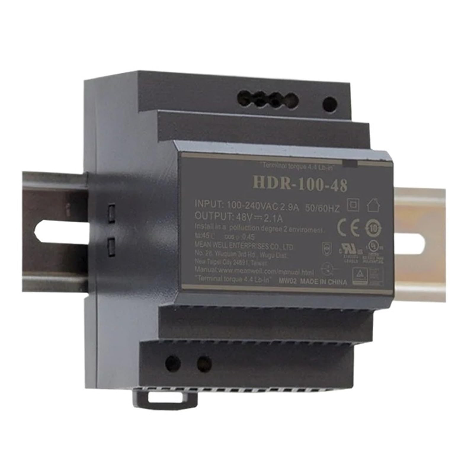 SWEWDSQG HDR-100 HDR-100-12V 7.1A HDR-100-15V 6.13A HDR-100-24V 3.83A HDR-100-48V 1.92A 85~100W Power Supply(HDR-100-15V 6.13A)