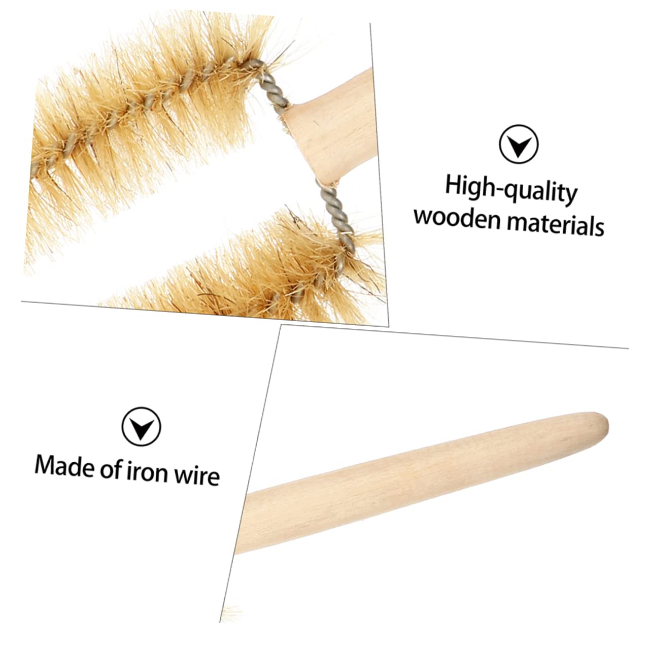 OUNONA 5pcs Laboratory Beaker Brush Laboratory Cup Test Tube Brush Cleaning Handle Bottle Cleaner Scientific Paintbrushes Pipe Cleaner Brush Measuring Beaker Brush Cup Brush Wooden