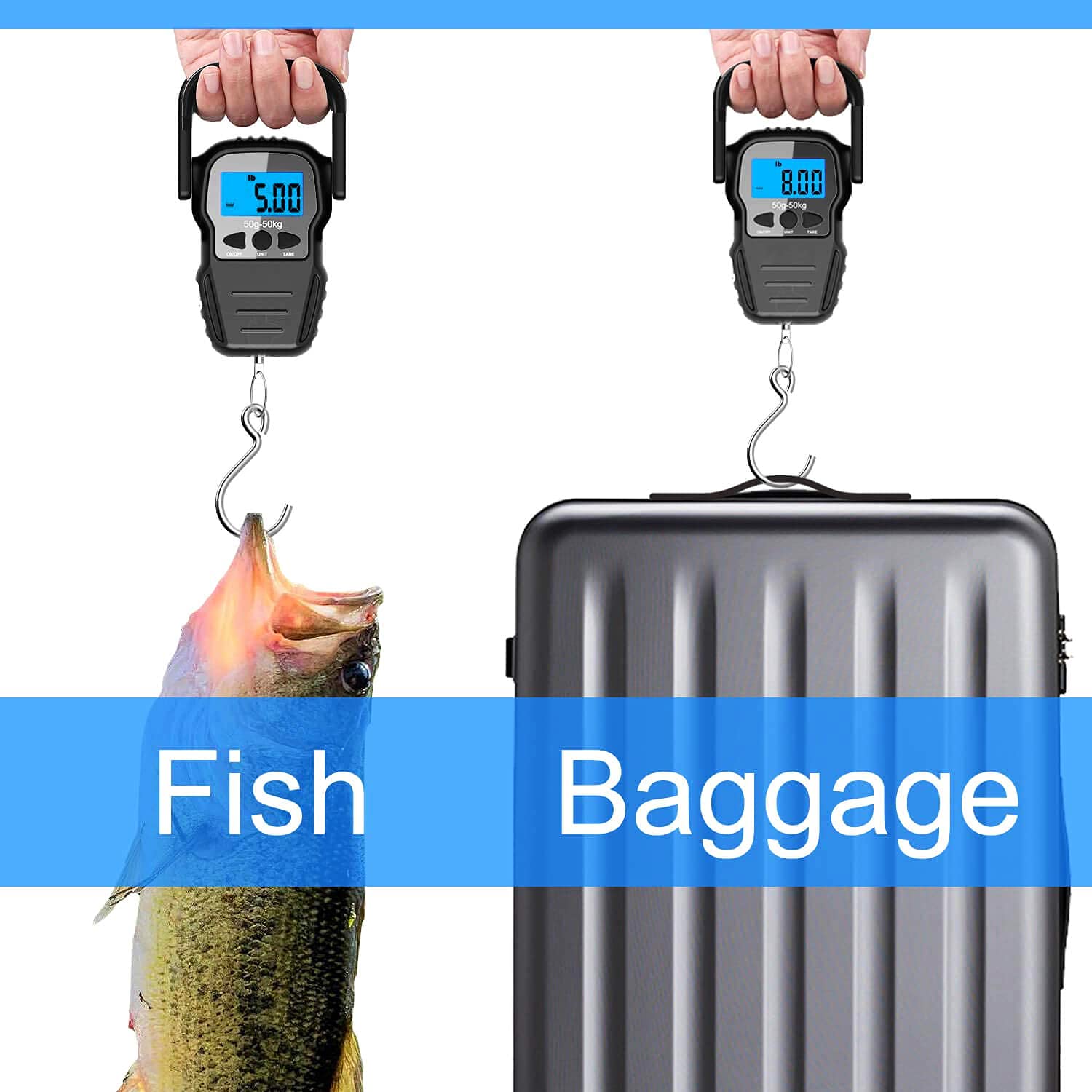 Pèse-Bagage Électronique - Balance Valise 50kg Avec Ruban à Mesurer - Étanche Et Portable Pour Voyage