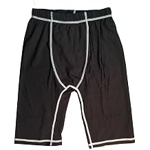 Black Rash Guard Shorts with Drawstring Waist