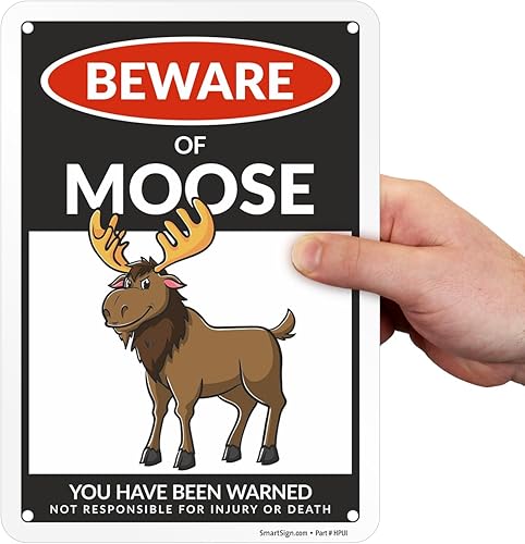 Miniatura 120 de SmartSign Divertido letrero de advertencia con texto en inglés «Beware Of Guinea Pigs – 10 x 7 pulgadas, aluminio laminado libre de óxido de 40 mil