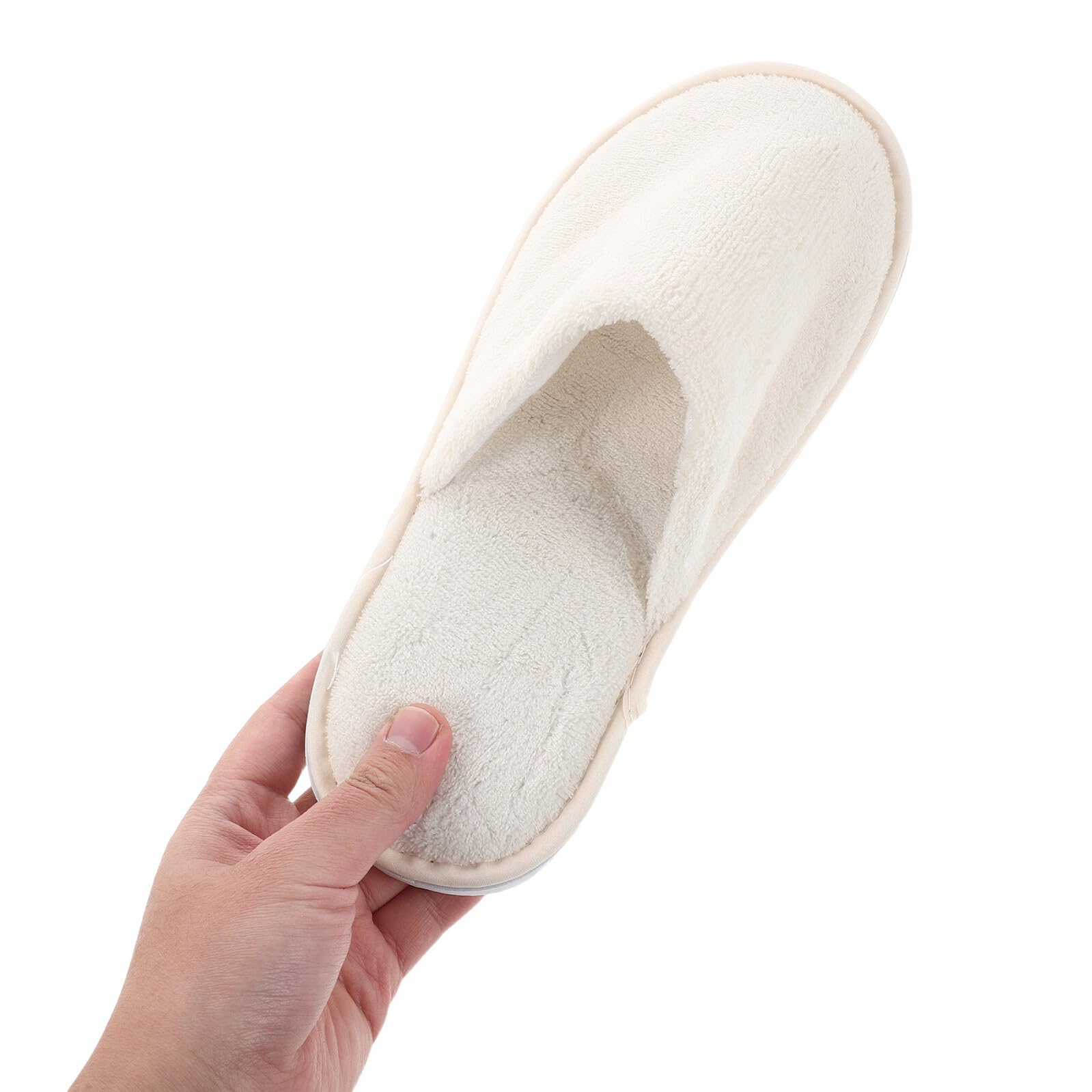 CALLARON 6pares Zapatillas de Hotel Unisex Zapatillas Lavables Máquina de Viaje Plegables para Hoteles Baños y Casas de Huéspedes Paquete Color Neutro