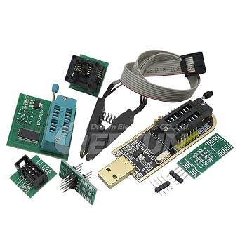 CH341A Programmer Adapter+SOIC8 Adapter+ SOP8 Clip with Cable+1.8V Adapter CH341A EEPROM Flash BIOS USB Programmer ZIF Adapter
