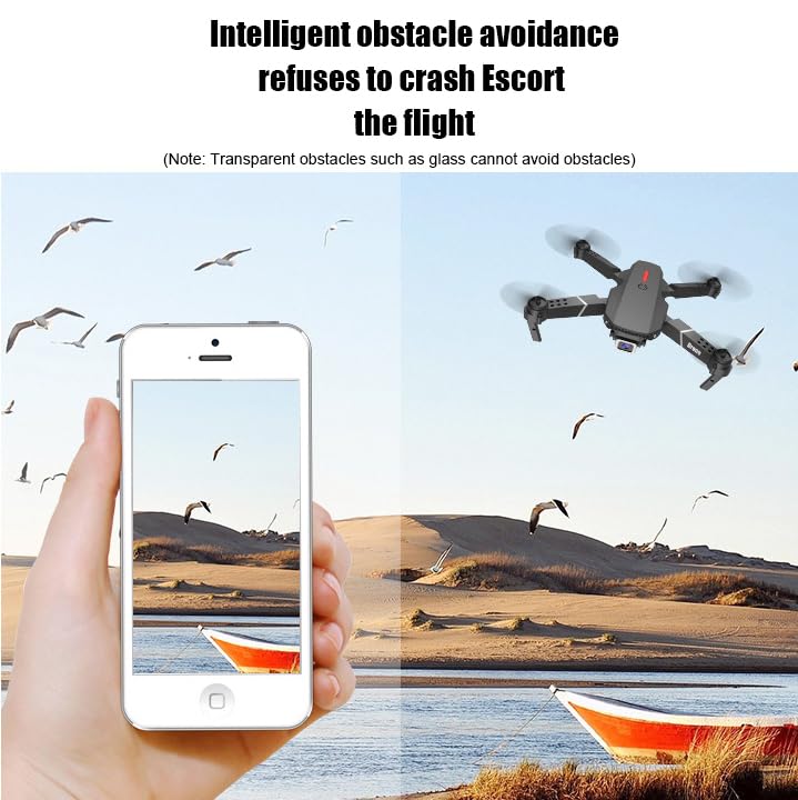 Single Camera Unmanned Aerial Vehicle 1080p HD FPV Camera Drones, Folding Aerial Drone Wifi Remote Control Image Transmission HD Aerial Photography Aircraft Remote Control Gift
