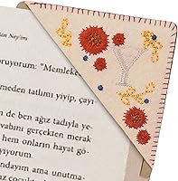 Vista 66 de Marcapáginas de esquina bordado, marcapáginas personalizadas con 26 letras de diseño de triángulo de fieltro, bordado y hecho a mano para tu placer