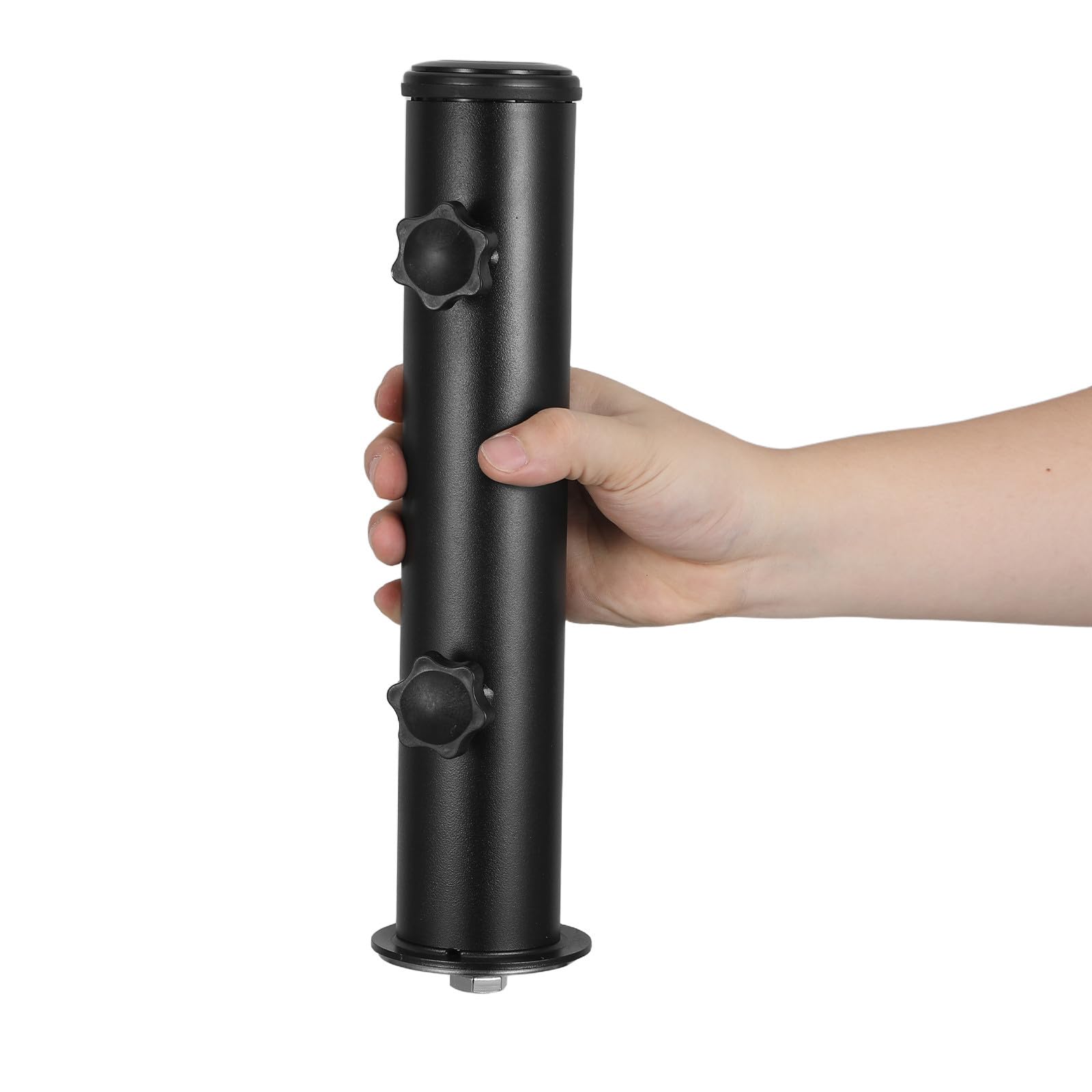 Schirmständer 1 Satz mit Stabiler Struktur aus Edelstahl und ABS und maximaler Windbeständigkeit Fester Regenschirmhalter modularer in Schwarz für Garten und Terrasse