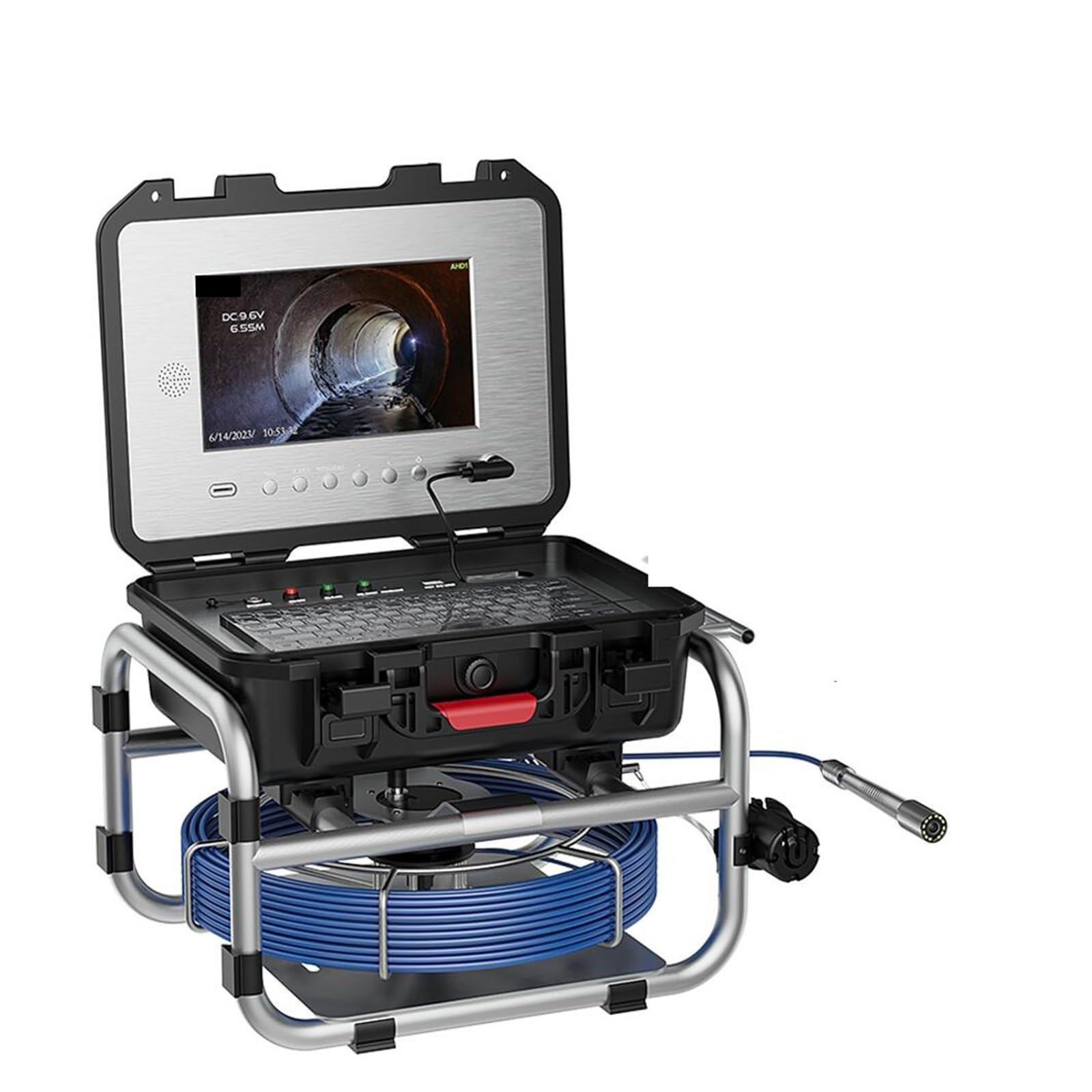 Otenc 23Mm-7C-512Hz Sewer Drain Endoscope, 10"Sewer Pipe Inspection Camera With Locator Dvr 512Hz Self Leveling, Ip68 1080P Sewage Pipeline Drain Industrial 23Mm Endoscope(20M,)