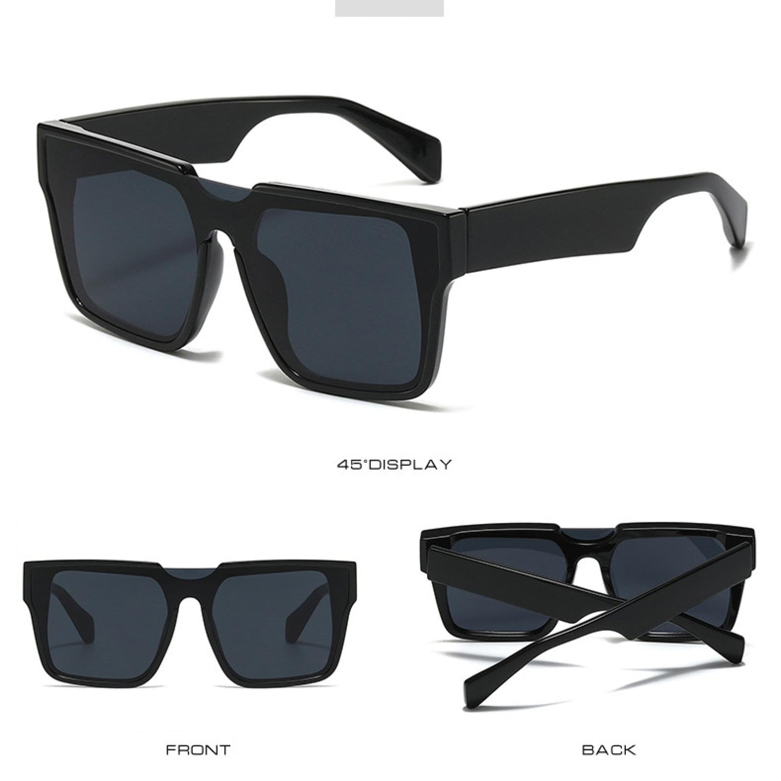Gafas de sol de gran tamaño para mujer y hombre, populares gafas punk con protección UV400