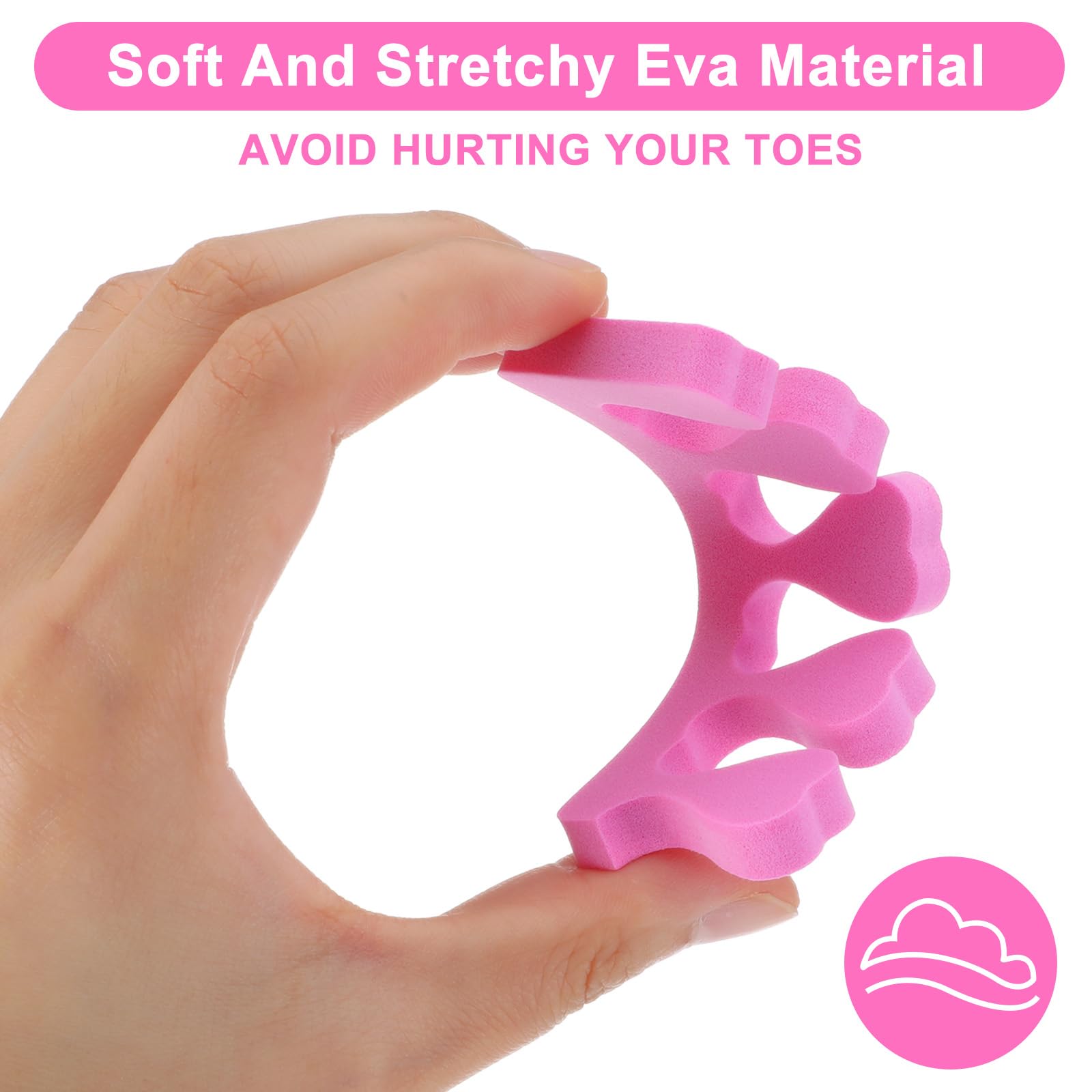 400 pezzi (200 paia) separatori per dita dei piedi, kit di strumenti per pedicure, distanziatori morbidi per pedicure, divaricatori per dita, per donne e uomini, unghie dei piedi, nail art, pittura