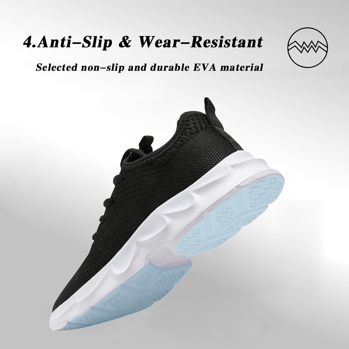DLWKIPV Mens Running Shoes Sneakers Tennis Non Slip Walking Gym Workout Athletic Slip On Casual Lightweight Breathable Mesh Fashion - Image 6