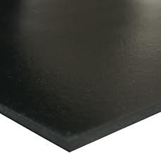 Silicone Sheet, 50A Durometer, Smooth Finish, No Backing, 0.062" Thickness, 36" Width, 12" Length, Black