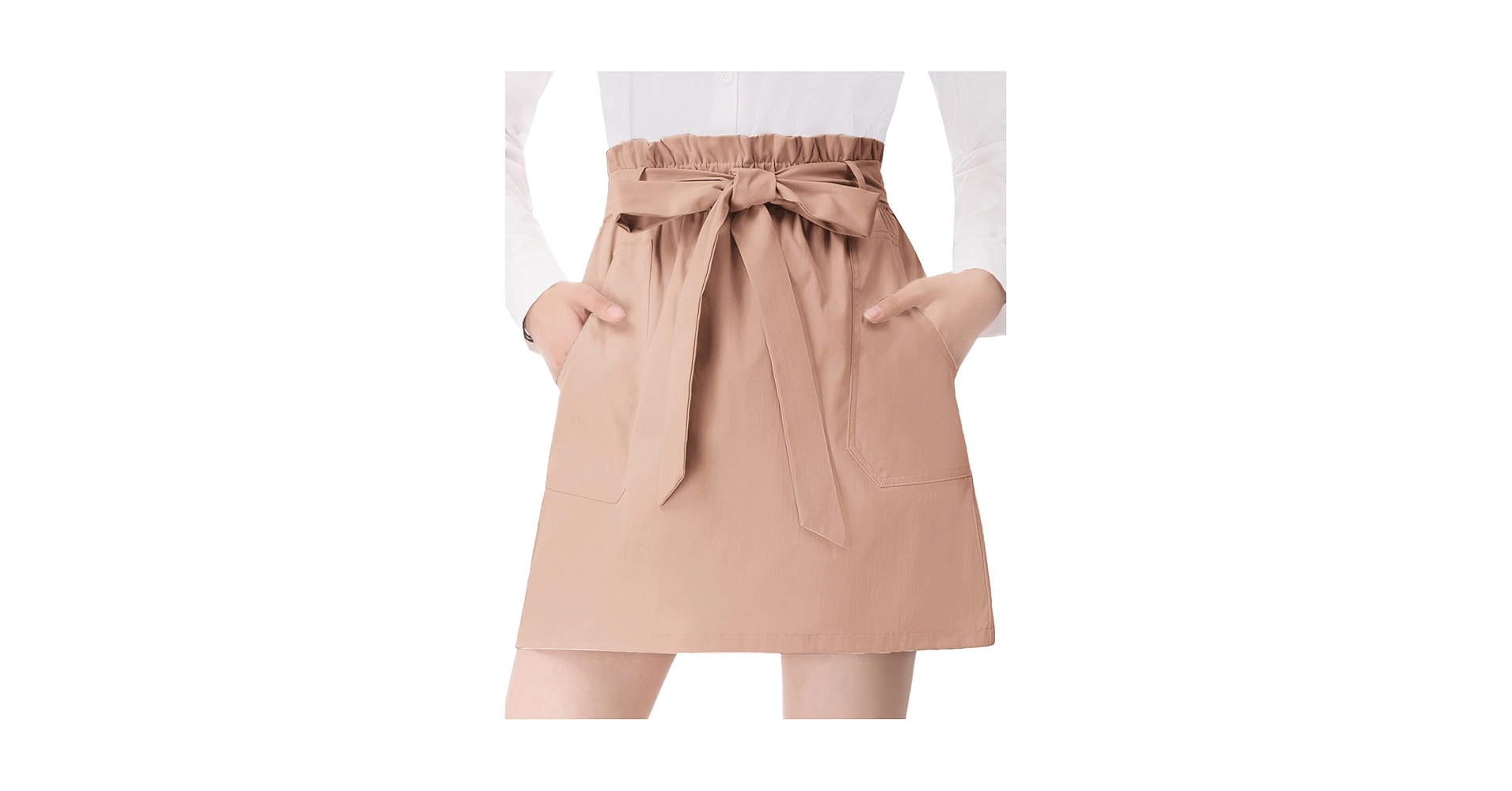 Amazon.com: KANCY KOLE Women Bowknot Tie Waist Casual Skirts