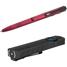 OLIGHT O'Pen 3 EDC Pen Light,120 Lumens with Green Beam, Red and White, USB-C Rechargeable LED Flashlight Bundle with ArkPro EDC Flat Flashlight,1500 Lumens USB-C Pocket Camping Flashlight, Spotlight