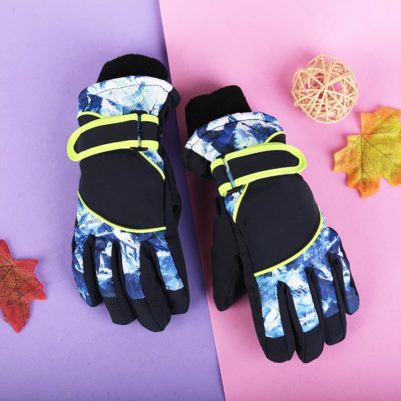 FGSS Winter-Warm Ski-Gloves for Kids - Boys Girls Windproof Snowboard Gloves Anti-Slip Cycling Mittens Cold Weather 4-7 Y - Image 2
