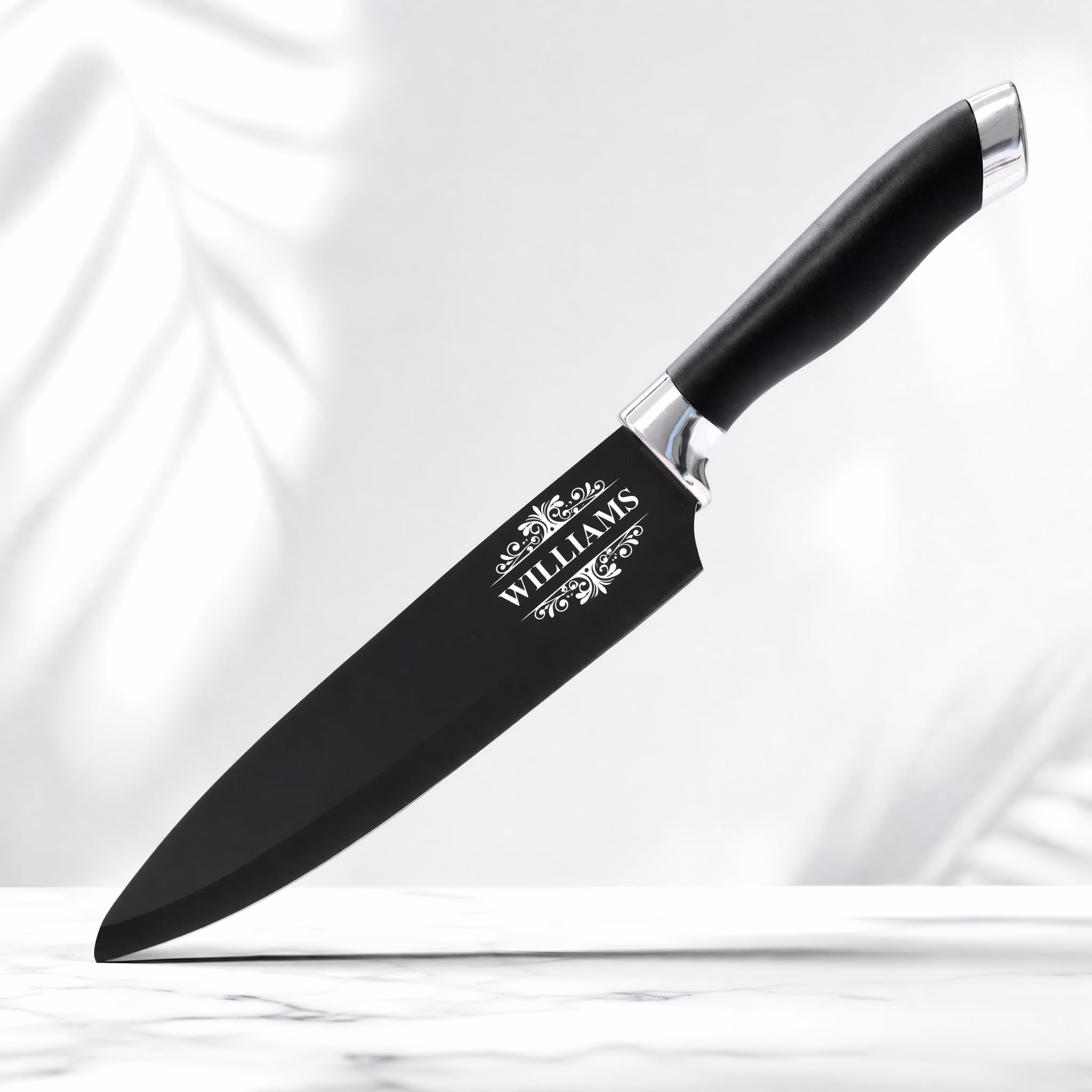 Amazon.com: Shape28 Custom Engraved Black Kitchen Chef Knife