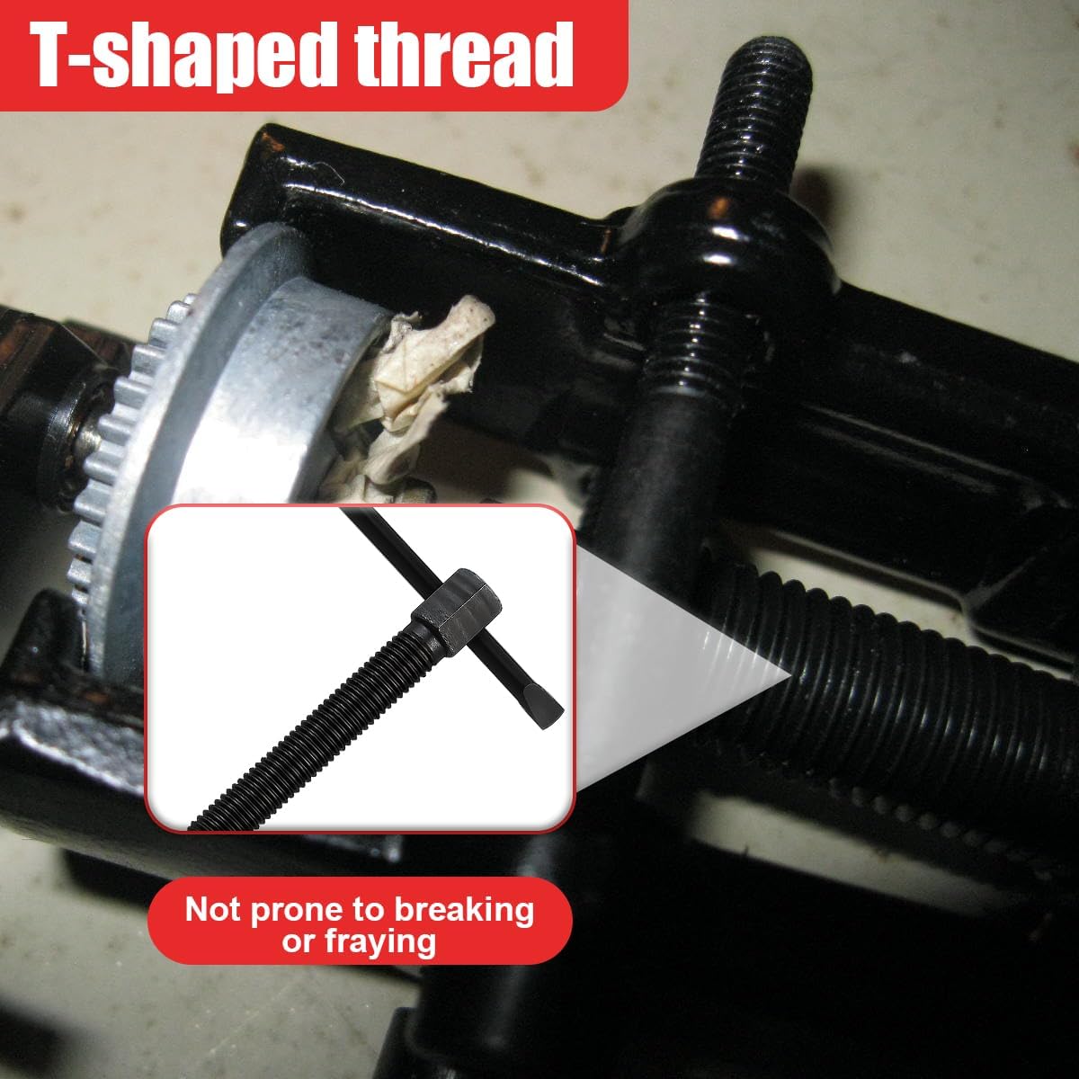 Two Jaw Bearing Gear Puller, 2'' Carbon Steel Adjustable Gear Remover Tool, Universal Hand Pump Pulley Puller Tool for Automotive Flywheel/Motorcycle Wheel/Machine Bearing (Black)