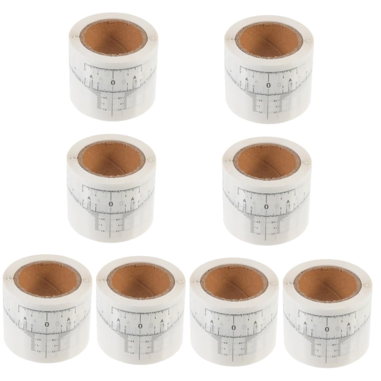 minkissy 8 Rollos Regla Del De La Ceja Medidor De Suministros De Maquillaje Regla De Etiqueta Engomada De La Ceja Mujer Herramienta Uniceja Pegatinas